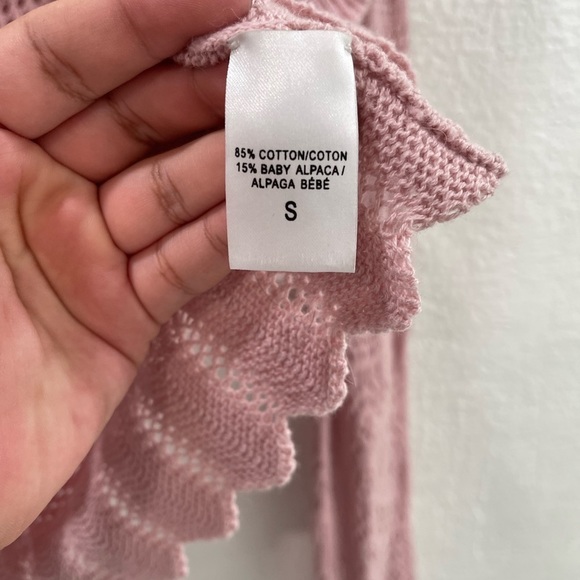 Loveshackfancy Natalie Ruffle Sweater Pink - Picture 4 of 6